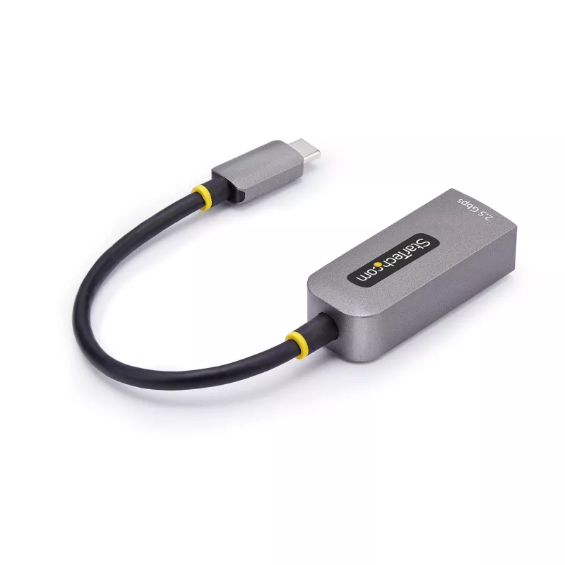 StarTech.com USB-C į Ethernet adapteris 2.5GbE, NBASE-T NIC, USB 3.0 Type-C 2.5/1G kelių greičių tinklas, suderinamas su Thunderbolt, Windows ir Mac
