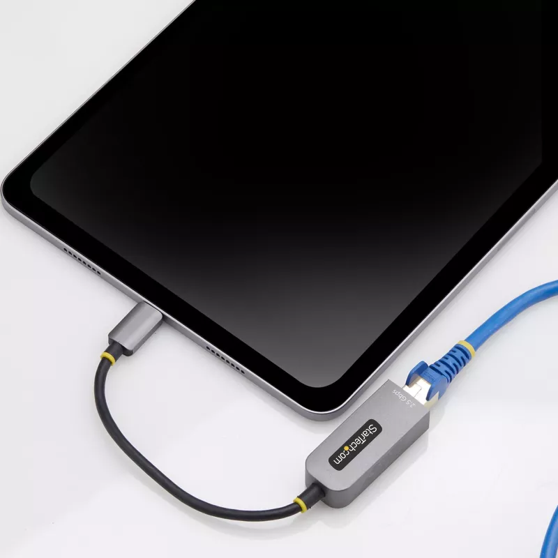 StarTech.com USB-C į Ethernet adapteris 2.5GbE, NBASE-T NIC, USB 3.0 Type-C 2.5/1G kelių greičių tinklas, suderinamas su Thunderbolt, Windows ir Mac