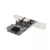 StarTech.com 2 prievadų Gigabit PCIe tinklo adapterio kortelė, 10/100/1000Mbps PCI Express NIC, dvigubas Realtek RTL8111H, veikia su Windows ir Linux, atitinka TAA