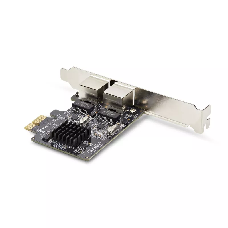 StarTech.com 2 prievadų Gigabit PCIe tinklo adapterio kortelė, 10/100/1000Mbps PCI Express NIC, dvigubas Realtek RTL8111H, veikia su Windows ir Linux, atitinka TAA