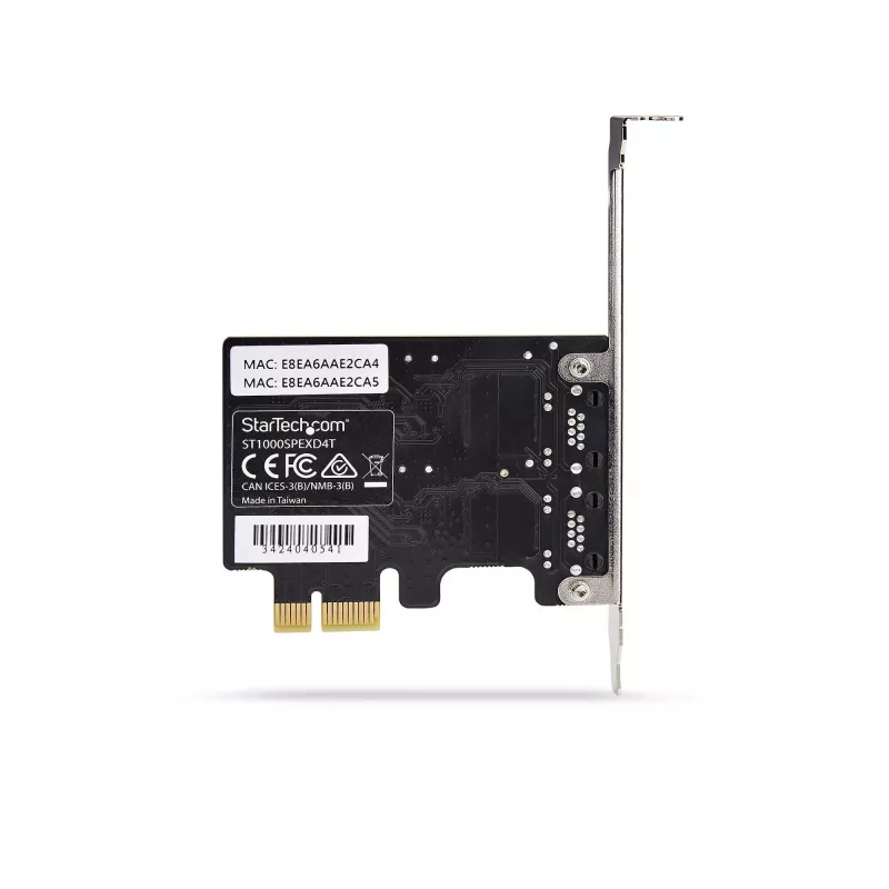 StarTech.com 2 prievadų Gigabit PCIe tinklo adapterio kortelė, 10/100/1000Mbps PCI Express NIC, dvigubas Realtek RTL8111H, veikia su Windows ir Linux, atitinka TAA