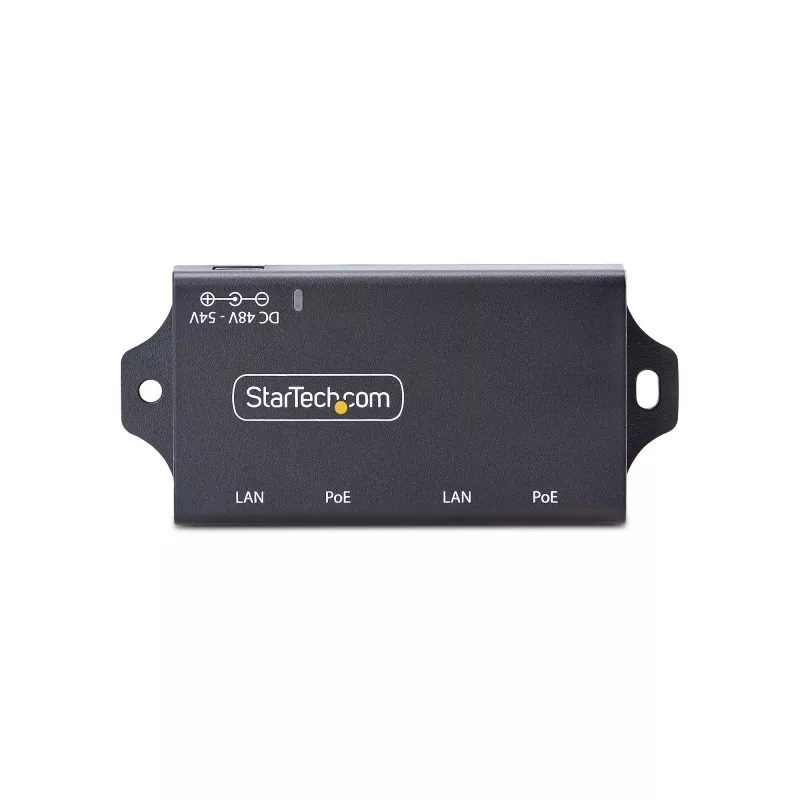 StarTech.com 2 prievadų Gigabit Midspan PoE+ įpurškiklis, 10/100/1000Mbps, PoE+ (802.3af/at), 30W, 1Gbps Ethernet, montuojamas ant sienos, nevaldomas maitinimas per Ethernet