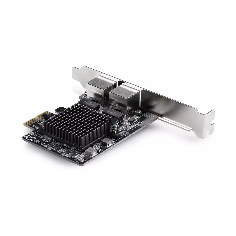 StarTech.com 2 prievadų 5G Gigabit PCIe tinklo adapterio kortelė, 5G/2.5G/1G/100M/10M PCI Express LAN kortelė, Realtek RTL8126, Windows ir Linux, TAA atitinka