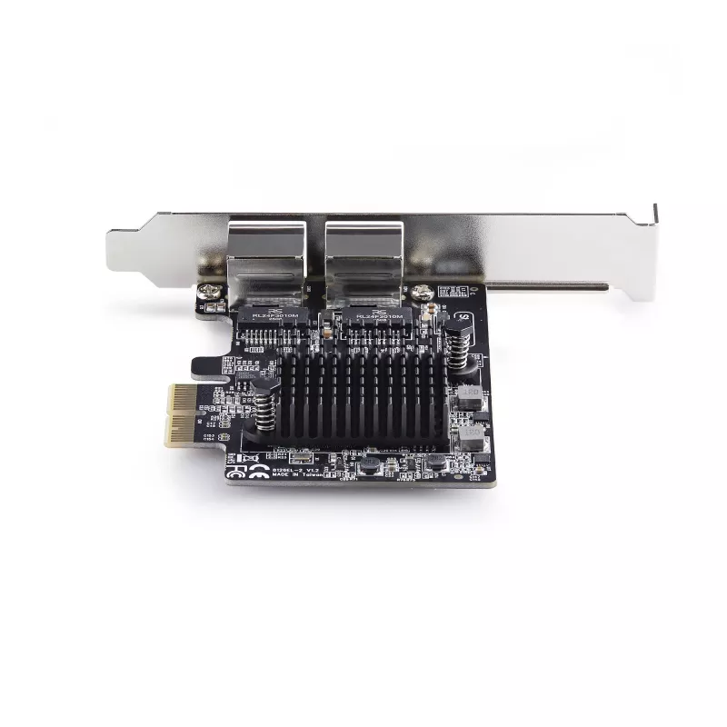 StarTech.com 2 prievadų 5G Gigabit PCIe tinklo adapterio kortelė, 5G/2.5G/1G/100M/10M PCI Express LAN kortelė, Realtek RTL8126, Windows ir Linux, TAA atitinka