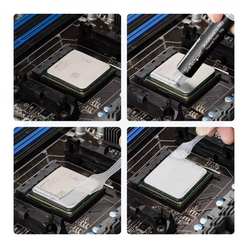 StarTech.com Aukštos kokybės silikoninė terminė pasta, 14,5 W/m·K laidumas, tepalas CPU, GPU ir IC, gerina šilumos išsklaidymą kompiuteriuose