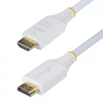 StarTech.com 10ft (3m) Premium sertifikuotas didelės spartos HDMI kabelis, 4K 60Hz/1440p 144Hz, HDR10/HDCP 2.2/ARC, 18Gbps, UHD HDMI 2.0 laidas TV/monitoriui/ekranui, TPE apvalkalas, baltas