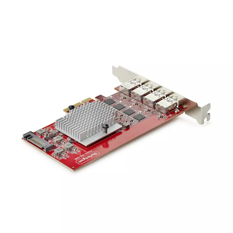 StarTech.com 4 prievadų USB-A PCIe kortelė, USB 3.2 10Gbps, PCI Express 3.0 plėtinio kortelė, 4 nepriklausomi USB valdikliai, Windows/Linux/macOS, TAA atitiktis
