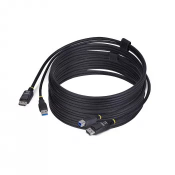 StarTech.com 10ft (3m) DisplayPort ir USB 5Gbps KVM kabelis, 4K 60Hz, universaliai suderinamas DP 1.2/USB 3.0 kombinuotas kabelis KVM jungikliams