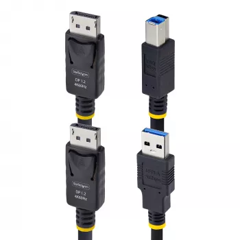 StarTech.com 10ft (3m) DisplayPort ir USB 5Gbps KVM kabelis, 4K 60Hz, universaliai suderinamas DP 1.2/USB 3.0 kombinuotas kabelis KVM jungikliams