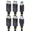 StarTech.com 6ft (1,8 m) dviejų DisplayPort ir USB 5Gbps KVM laidas, 4K 60Hz, universaliai suderinamas DP 1.2/USB 3.0 kombinuotas laidas dviejų monitorių KVM jungikliams