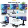 StarTech.com universali USB-C dokų stotelė trims monitoriams, 140W įkrovimas, 4K 60Hz HDMI / DisplayPort, TAA