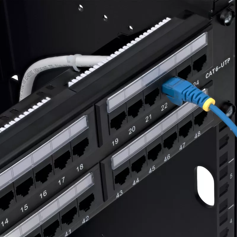 StarTech.com 48 prievadų 2U stelažinis Cat6 skirstomasis skydas, RJ45, UTP, 110 punch-down, Cat6 Ethernet skirstomasis skydas serverio stelažui