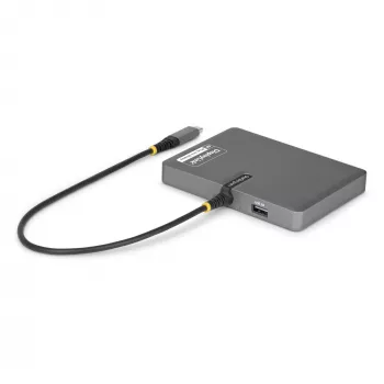 StarTech.com USB-C į keturių monitorių darbo vietos adapteris, 4K 60Hz HDMI, 140W PD perdavimas nešiojamojo kompiuterio įkrovimui, USB prievadas belaidžiam klaviui / pelei, TAA