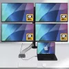 StarTech.com USB-C į keturių monitorių darbo vietos adapteris, 4K 60Hz HDMI, 140W PD perdavimas nešiojamojo kompiuterio įkrovimui, USB prievadas belaidžiam klaviui / pelei, TAA