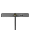StarTech.com USB-C į keturių monitorių darbo vietos adapteris, 4K 60Hz HDMI, 140W PD perdavimas nešiojamojo kompiuterio įkrovimui, USB prievadas belaidžiam klaviui / pelei, TAA