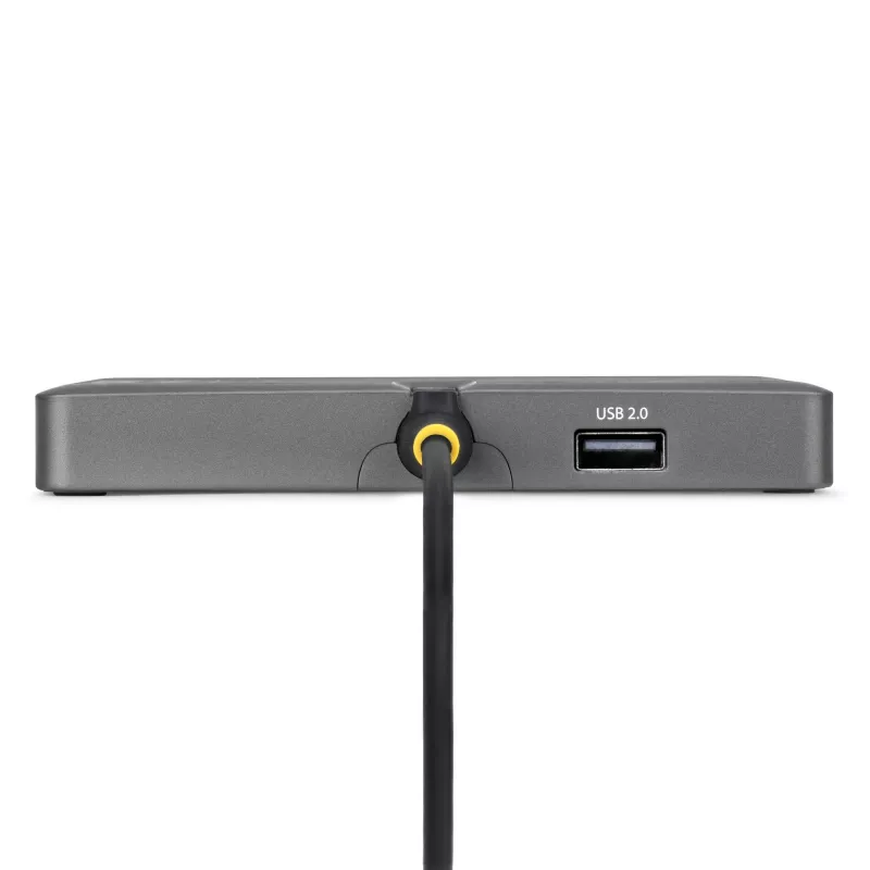 StarTech.com USB-C į keturių monitorių darbo vietos adapteris, 4K 60Hz HDMI, 140W PD perdavimas nešiojamojo kompiuterio įkrovimui, USB prievadas belaidžiam klaviui / pelei, TAA
