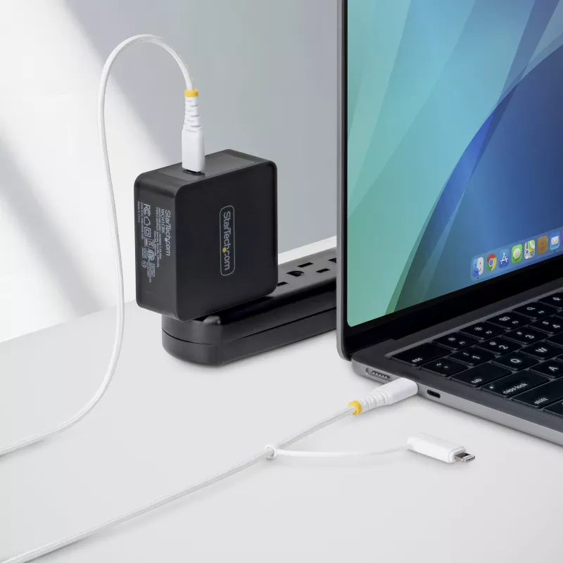 StarTech.com 1m 2-in-1 USB-C įkrovimo laidas su Lightning adapteriu, 30W/60W (3A), Apple MFi, pintas, iPhone/iPad/Android