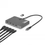 StarTech.com USB-C į keturių monitorių darbo vietos adapteris, 4K 60Hz DisplayPort, 140W PD praėjimas nešiojamojo kompiuterio įkrovimui, USB prievadas belaidžiai klaviatūrai / pelei, TAA