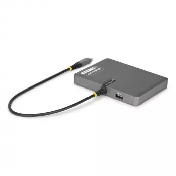 StarTech.com USB-C į keturių monitorių darbo vietos adapteris, 4K 60Hz DisplayPort, 140W PD praėjimas nešiojamojo kompiuterio įkrovimui, USB prievadas belaidžiai klaviatūrai / pelei, TAA