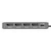 StarTech.com USB-C į keturių monitorių darbo vietos adapteris, 4K 60Hz DisplayPort, 140W PD praėjimas nešiojamojo kompiuterio įkrovimui, USB prievadas belaidžiai klaviatūrai / pelei, TAA