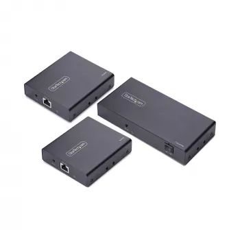 StarTech.com 2 prievadų HDMI prailgintuvas ir skirstytuvas per CAT6, 4K 60Hz, iki 70 m, 1x2 HDMI per Ethernet rinkinys su IR ir maitinimu per kabelį