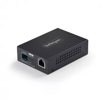 StarTech.com 10GbE SFP+ šviesolaidinis keitiklis, 10 Gigabit Ethernet RJ-45 į 10GBASE-X SFP+, vienmodis, daugiamodis, 16K džambų rėmai, TAA atitikmuo