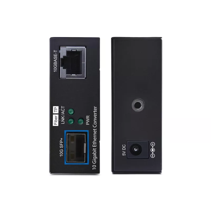 StarTech.com 10GbE SFP+ šviesolaidinis keitiklis, 10 Gigabit Ethernet RJ-45 į 10GBASE-X SFP+, vienmodis, daugiamodis, 16K džambų rėmai, TAA atitikmuo