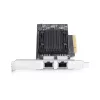 StarTech.com 2 prievadų PCIe 10Gb eterneto tinklo plokštė, 10GbE tinklo sąsajos plokštė, Broadcom BCM57416 lustas, dvigubi RJ45 10GBase-T/Gigabit, NIC, TAA