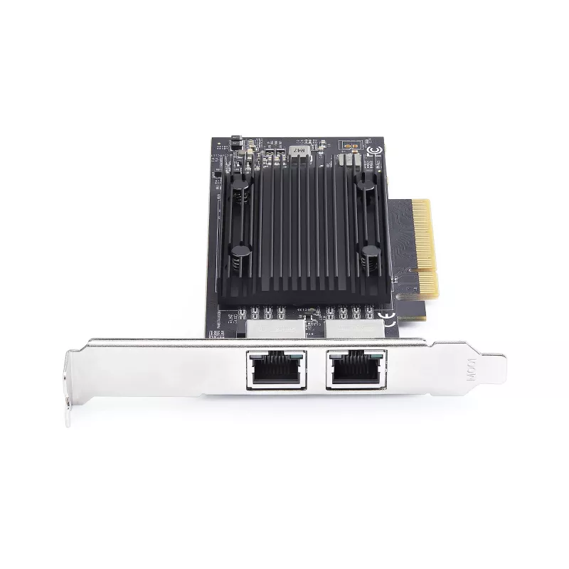 StarTech.com 2 prievadų PCIe 10Gb eterneto tinklo plokštė, 10GbE tinklo sąsajos plokštė, Broadcom BCM57416 lustas, dvigubi RJ45 10GBase-T/Gigabit, NIC, TAA