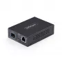 StarTech.com 10GbE kelių gigabitų atviras SFP+ šviesolaidinis keitiklis, 10G/5G/2.5G/1G/100M, varis į 10GBASE-X SFP+, vienmodis, daugiamodis, 16K džemperių rėmai, TAA