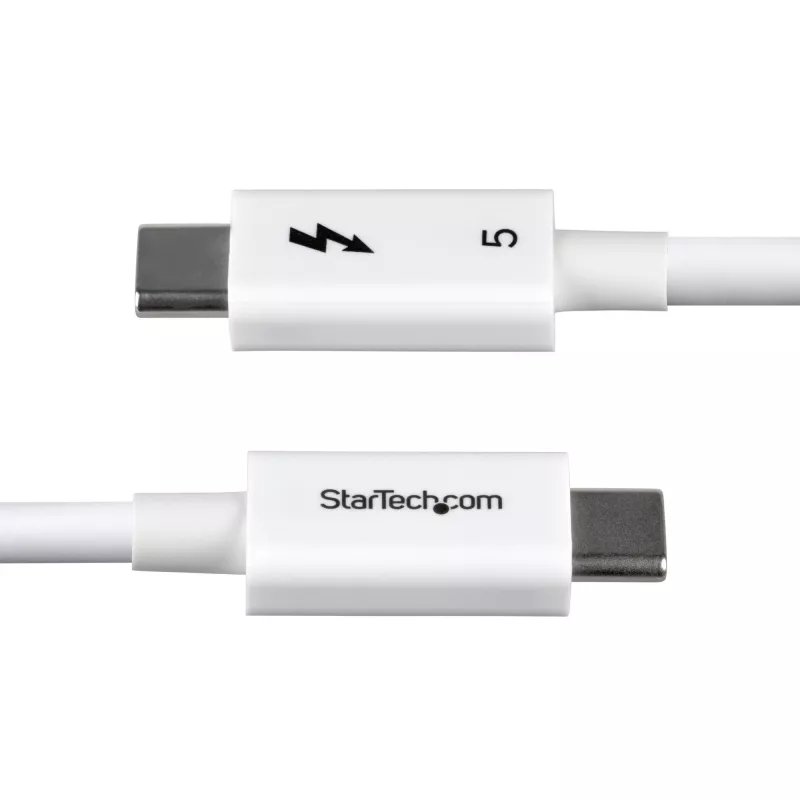 StarTech.com 3ft (1m) Thunderbolt 5 laidas, 80Gbps/iki 120Gbps, 240W PD, 8K 60Hz, sertifikuotas Thunderbolt laidas, suderinamas su Thunderbolt 4/USB4/USB-C – Baltas
