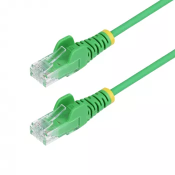 StarTech.com 1,5 m žalias plonas CAT6 Ethernet kabelis, be užkliuvimo, 100W PoE, UTP, LSZH, 28AWG gryna varinė viela, plonas RJ45 tinklo jungiamasis laidas su įtempimo mažinimu, individualiai išbandytas