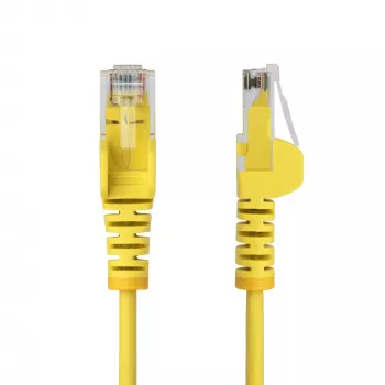 StarTech.com 3 m geltonas plonas CAT6 Ethernet kabelis, be užkablių, 100W PoE, UTP, LSZH, 28AWG gryna vario viela, plonas RJ45 tinklo jungiamasis laidas su įtempimo mažinimo elementais, individualiai išbandytas