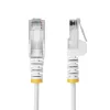 StarTech.com 7m baltas plonas CAT6 Ethernet kabelis, be užkablių, 100W PoE, UTP, LSZH, 28AWG gryna varinė viela, plonas RJ45 tinklo pataisinis laidas su įtempimo mažinimo elementais, individualiai išbandytas