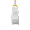 StarTech.com 7m baltas plonas CAT6 Ethernet kabelis, be užkablių, 100W PoE, UTP, LSZH, 28AWG gryna varinė viela, plonas RJ45 tinklo pataisinis laidas su įtempimo mažinimo elementais, individualiai išbandytas