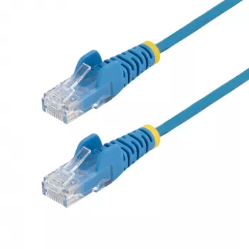 StarTech.com 7m mėlynas plonas CAT6 eterneto kabelis, be užkabinimo, 100W PoE, UTP, LSZH, 28AWG gryna vario viela, plonas RJ45 tinklo jungiamasis laidas su įtempimo mažinimo elementais, individualiai išbandytas