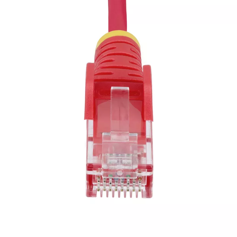 StarTech.com 7m Raudonas plonas CAT6 Ethernet kabelis, be užkablių, 100W PoE, UTP, LSZH, 28AWG gryna vario viela, plonas RJ45 tinklo jungiamasis laidas su įtempimo mažinimo elementais, individualiai išbandytas