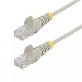 StarTech.com 10 m pilkas plonas CAT6 eterneto kabelis, be užkliuvimo, 100W PoE, UTP, LSZH, 28AWG gryna varinė viela, plonas RJ45 tinklo pataisas su įtempimo mažinimo elementais, individualiai išbandytas