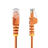 StarTech.com 10 m oranžinis plonas CAT6 eterneto kabelis, be užkabinimų, 100W PoE, UTP, LSZH, 28AWG gryna varinė viela, plonas RJ45 tinklo jungiamasis laidas su įtempimo mažinimo elementais, individualiai išbandytas