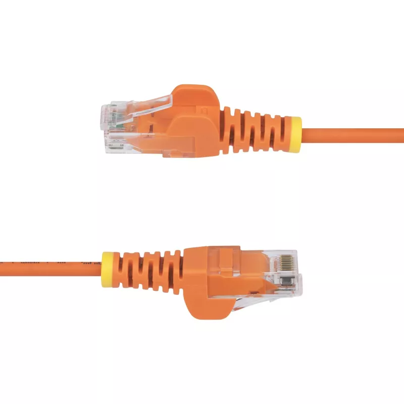StarTech.com 10 m oranžinis plonas CAT6 eterneto kabelis, be užkabinimų, 100W PoE, UTP, LSZH, 28AWG gryna varinė viela, plonas RJ45 tinklo jungiamasis laidas su įtempimo mažinimo elementais, individualiai išbandytas