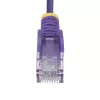 StarTech.com 10m violetinis plonas CAT6 Ethernet kabelis, be užkabinimų, 100W PoE, UTP, LSZH, 28AWG gryna vario viela, plonas RJ45 tinklo pataisinis laidas su įtempimo mažinimu, individualiai išbandytas