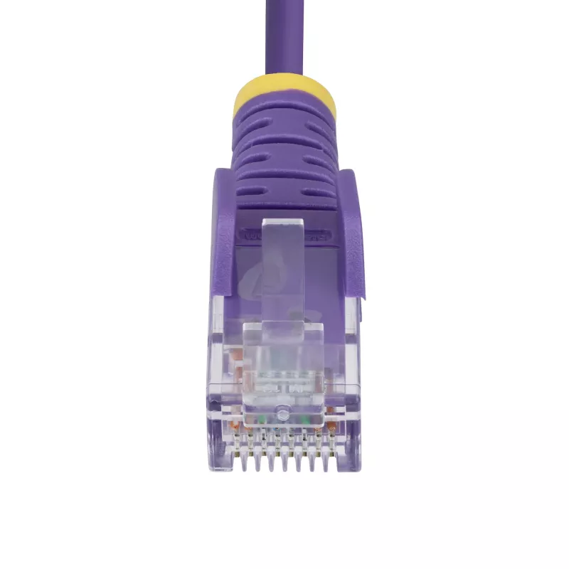 StarTech.com 10m violetinis plonas CAT6 Ethernet kabelis, be užkabinimų, 100W PoE, UTP, LSZH, 28AWG gryna vario viela, plonas RJ45 tinklo pataisinis laidas su įtempimo mažinimu, individualiai išbandytas