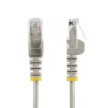 StarTech.com 15 m pilkas plonas CAT6 eterneto laidas, be užkliuvimo, 100 W PoE, UTP, LSZH, 28AWG gryna varinė viela, plonas RJ45 tinklo jungiamasis laidas su įtempimo mažinimo elementais, individualiai išbandytas