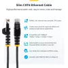 StarTech.com 15 m oranžinis plonas CAT6 Ethernet kabelis, be kablytėlių, 100W PoE, UTP, LSZH, 28AWG gryna varinė viela, plonas RJ45 tinklo pataisinis laidas su įtempimo mažinimo elementais, individualiai išbandytas