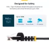 StarTech.com 15 m oranžinis plonas CAT6 Ethernet kabelis, be kablytėlių, 100W PoE, UTP, LSZH, 28AWG gryna varinė viela, plonas RJ45 tinklo pataisinis laidas su įtempimo mažinimo elementais, individualiai išbandytas