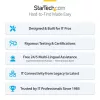 StarTech.com 15 m oranžinis plonas CAT6 Ethernet kabelis, be kablytėlių, 100W PoE, UTP, LSZH, 28AWG gryna varinė viela, plonas RJ45 tinklo pataisinis laidas su įtempimo mažinimo elementais, individualiai išbandytas