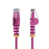 StarTech.com 3m Rožinis plonas CAT6 Ethernet kabelis, be užkabinimų, 100W PoE, UTP, LSZH, 28AWG gryna vario viela, plonas RJ45 tinklo pataikymo laidas su įtempimo mažinimo įtaisais, individualiai išbandytas