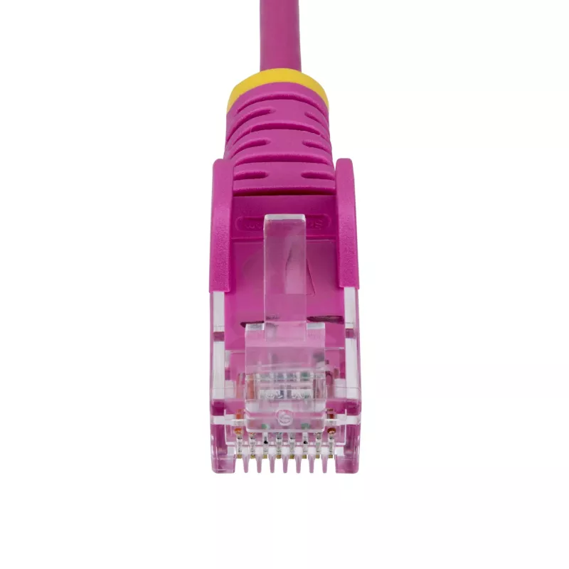 StarTech.com 3m Rožinis plonas CAT6 Ethernet kabelis, be užkabinimų, 100W PoE, UTP, LSZH, 28AWG gryna vario viela, plonas RJ45 tinklo pataikymo laidas su įtempimo mažinimo įtaisais, individualiai išbandytas