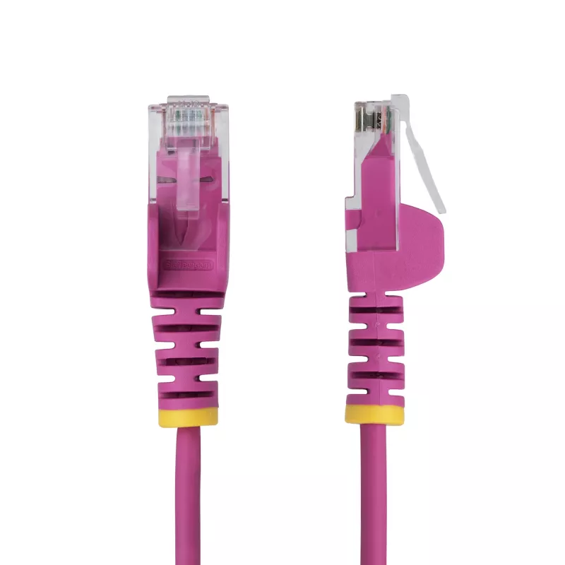 StarTech.com 5m Rožinis Plonas CAT6 Ethernet Laidas, Be Užkablių, 100W PoE, UTP, LSZH, 28AWG Gryna Vario Viela, Plonas RJ45 Tinklo Laidas su Įtempimo Mažinimu, Individualiai Išbandytas