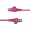 StarTech.com 5m Rožinis Plonas CAT6 Ethernet Laidas, Be Užkablių, 100W PoE, UTP, LSZH, 28AWG Gryna Vario Viela, Plonas RJ45 Tinklo Laidas su Įtempimo Mažinimu, Individualiai Išbandytas